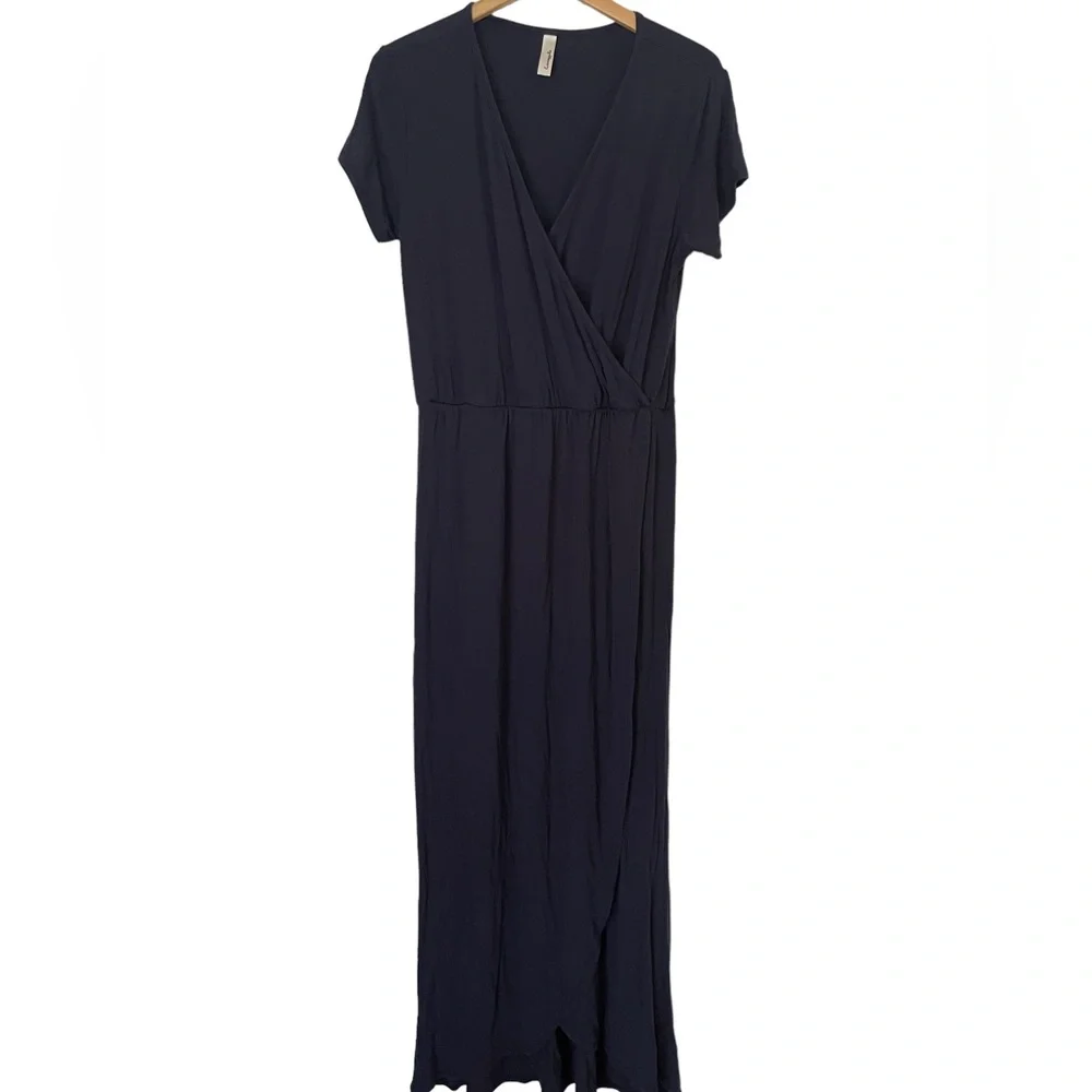 Loveapella Maxi Dress Knit Tulip Hem Navy Blue Boho XL - Picture 1 of 8